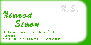 nimrod simon business card